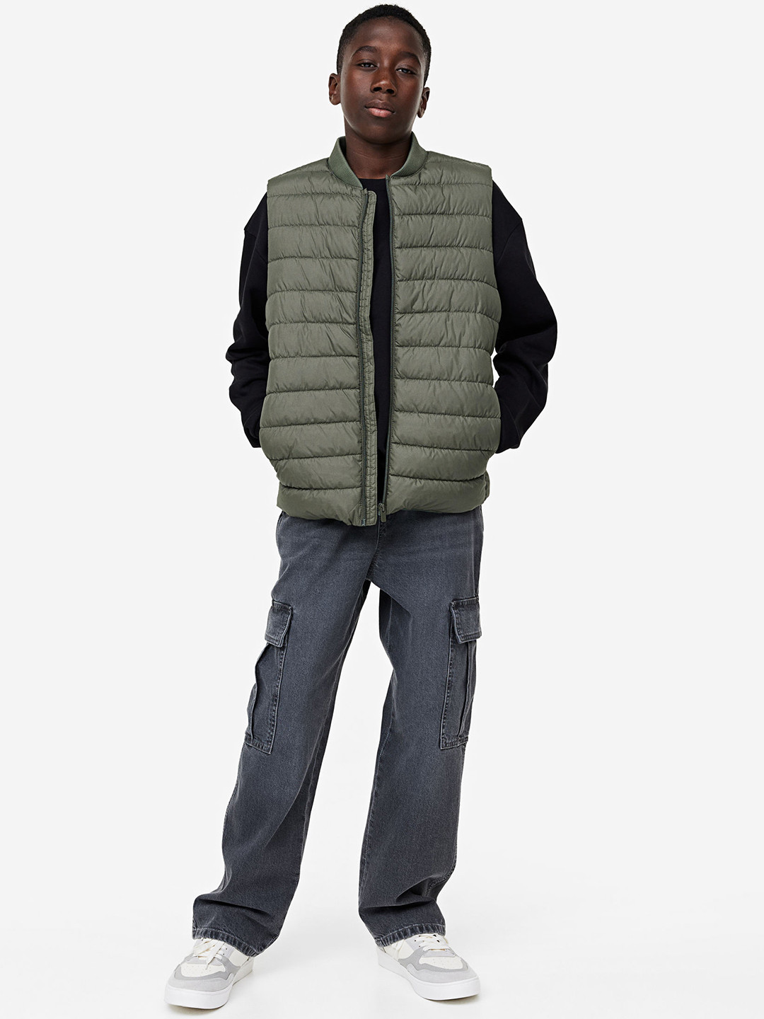 

H&M Boys Puffer Gilet, Green