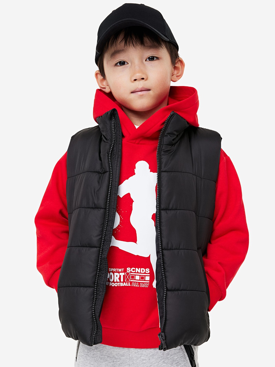 

H&M Boys Puffer Gilet, Black
