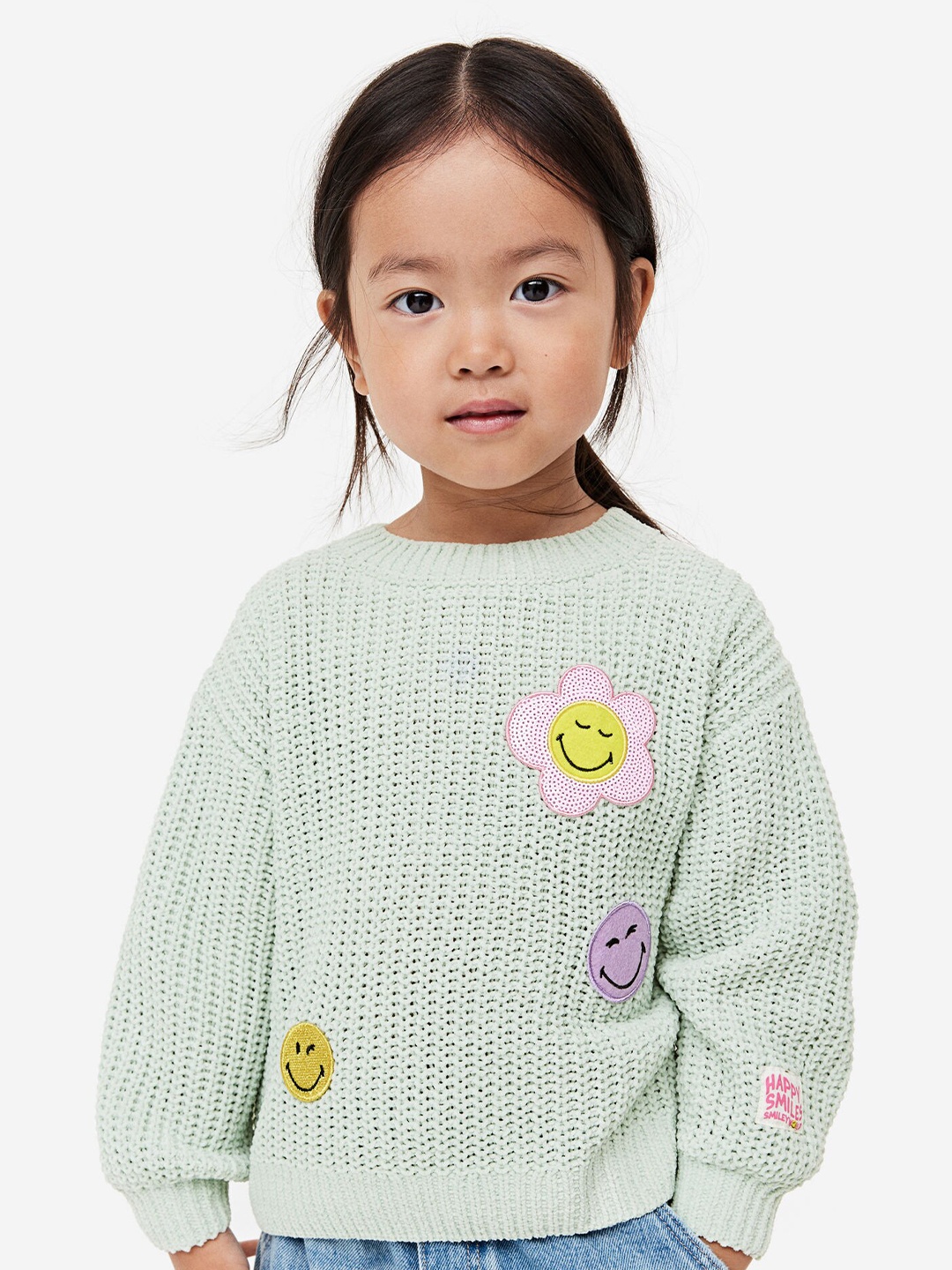 

H&M Girls Chenille Jumper, Green