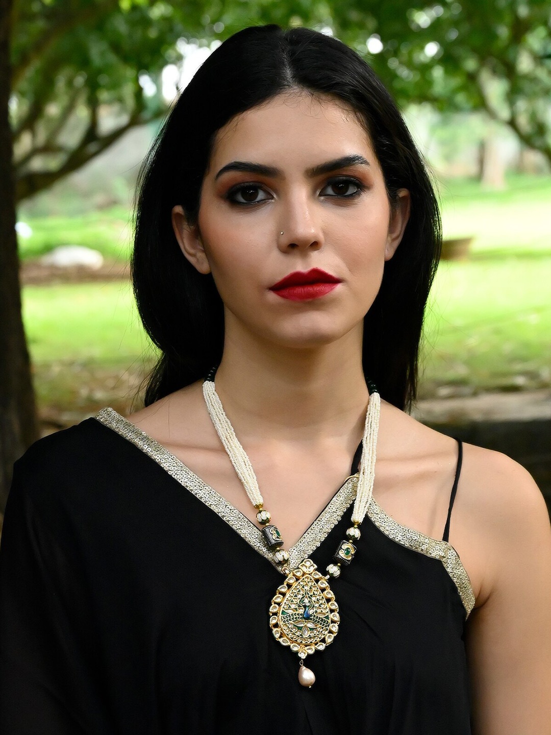 

ODETTE Beaded Necklace, White