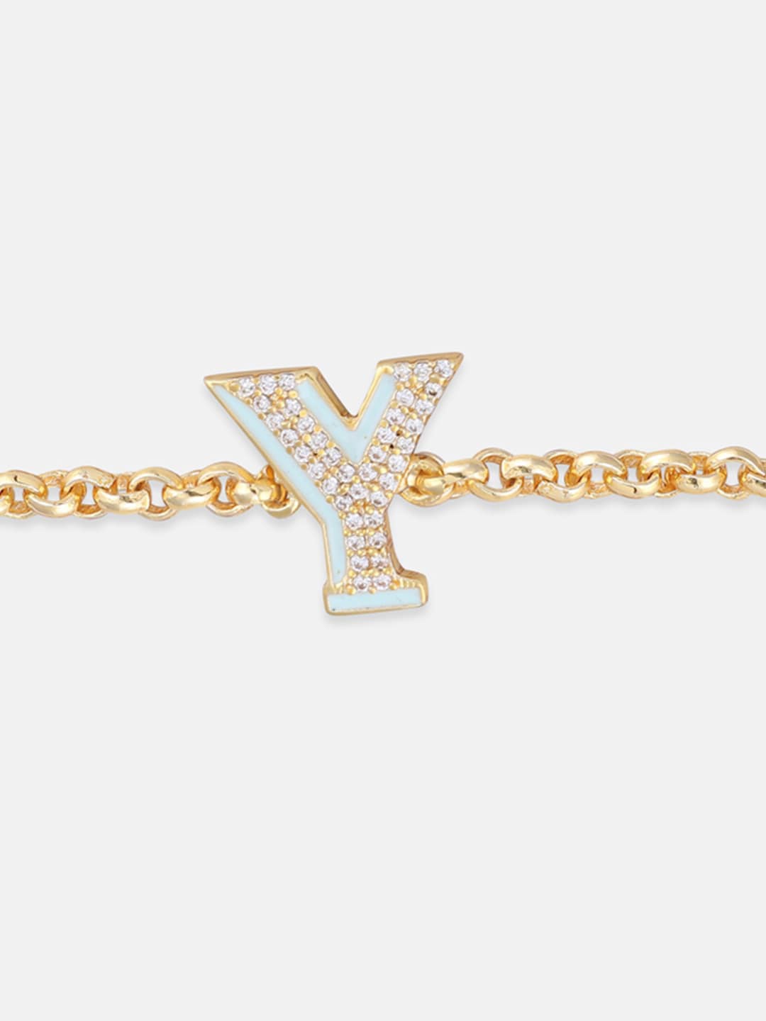 

Tipsyfly Women Enamel Y Charm Rakhi, Gold