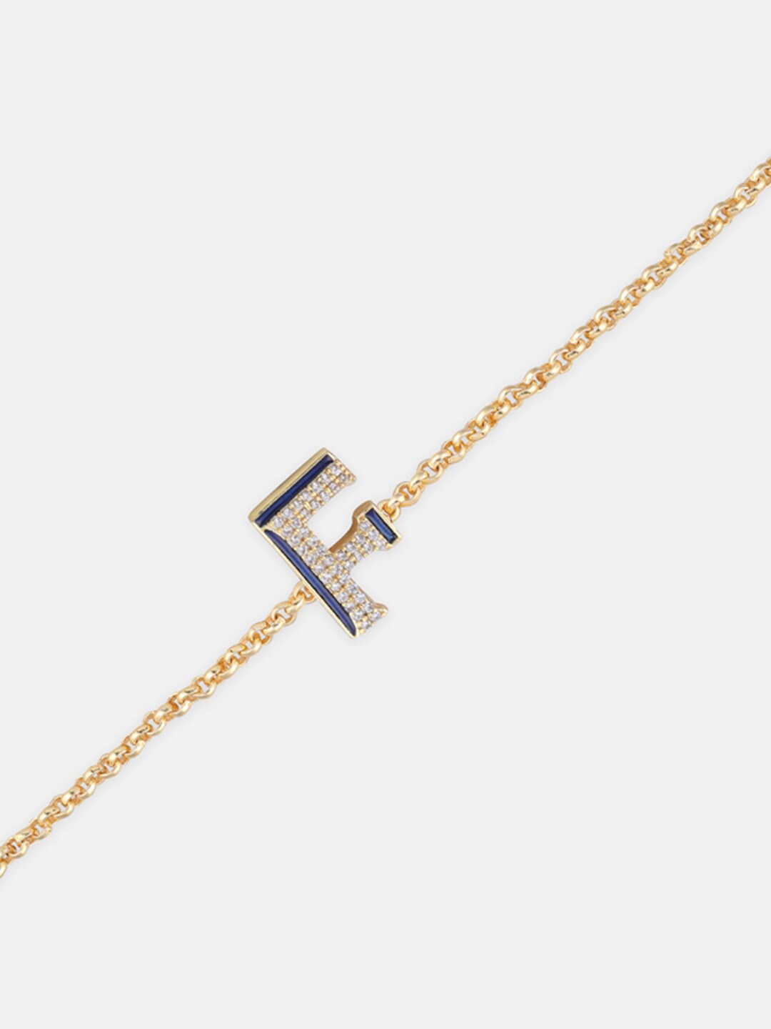 

Tipsyfly Women Enamel F Rakhi, Gold