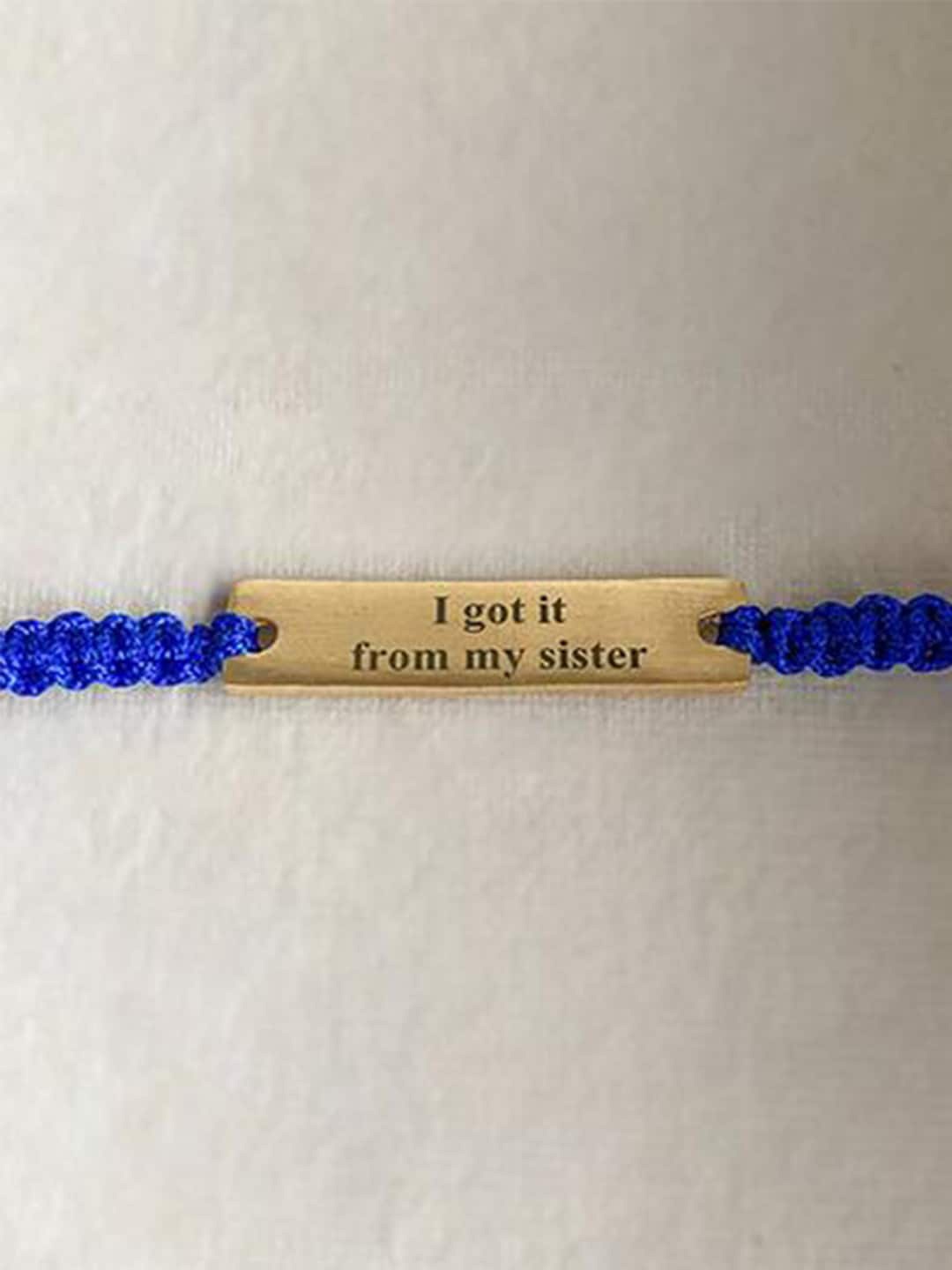

Tipsyfly Rectangle Charm Rakhi, Blue