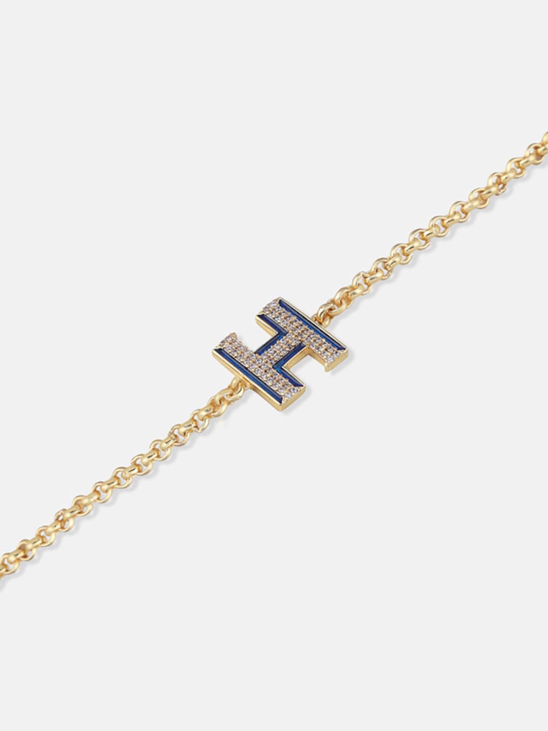 

Tipsyfly Women Gold-Plated Enamel H Rakhi
