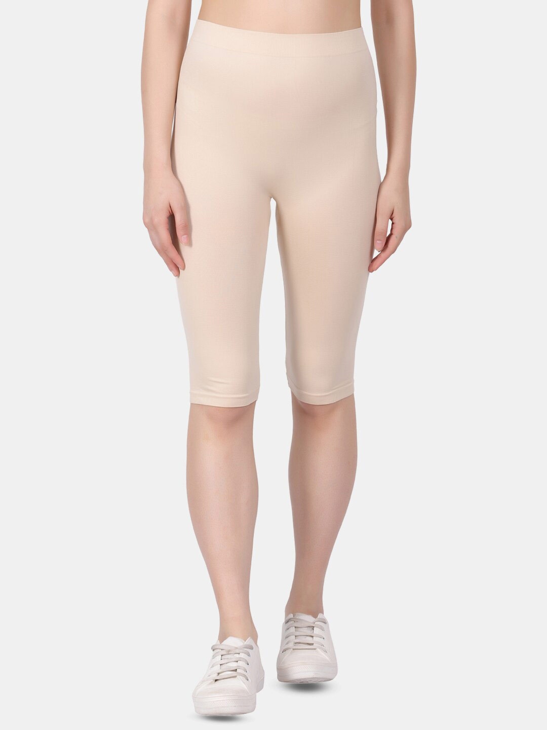 

Amour Secret Women Stretchable Capris, Beige