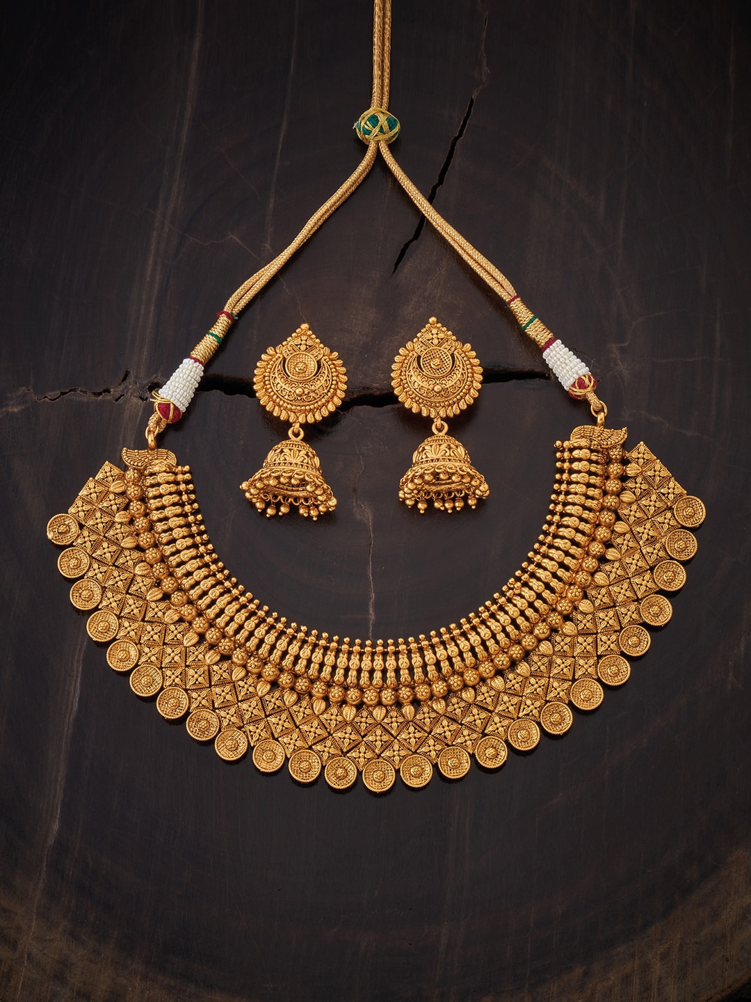 

Kushal's Fashion Jewellery Gold-Plated Jewellery Set, Na