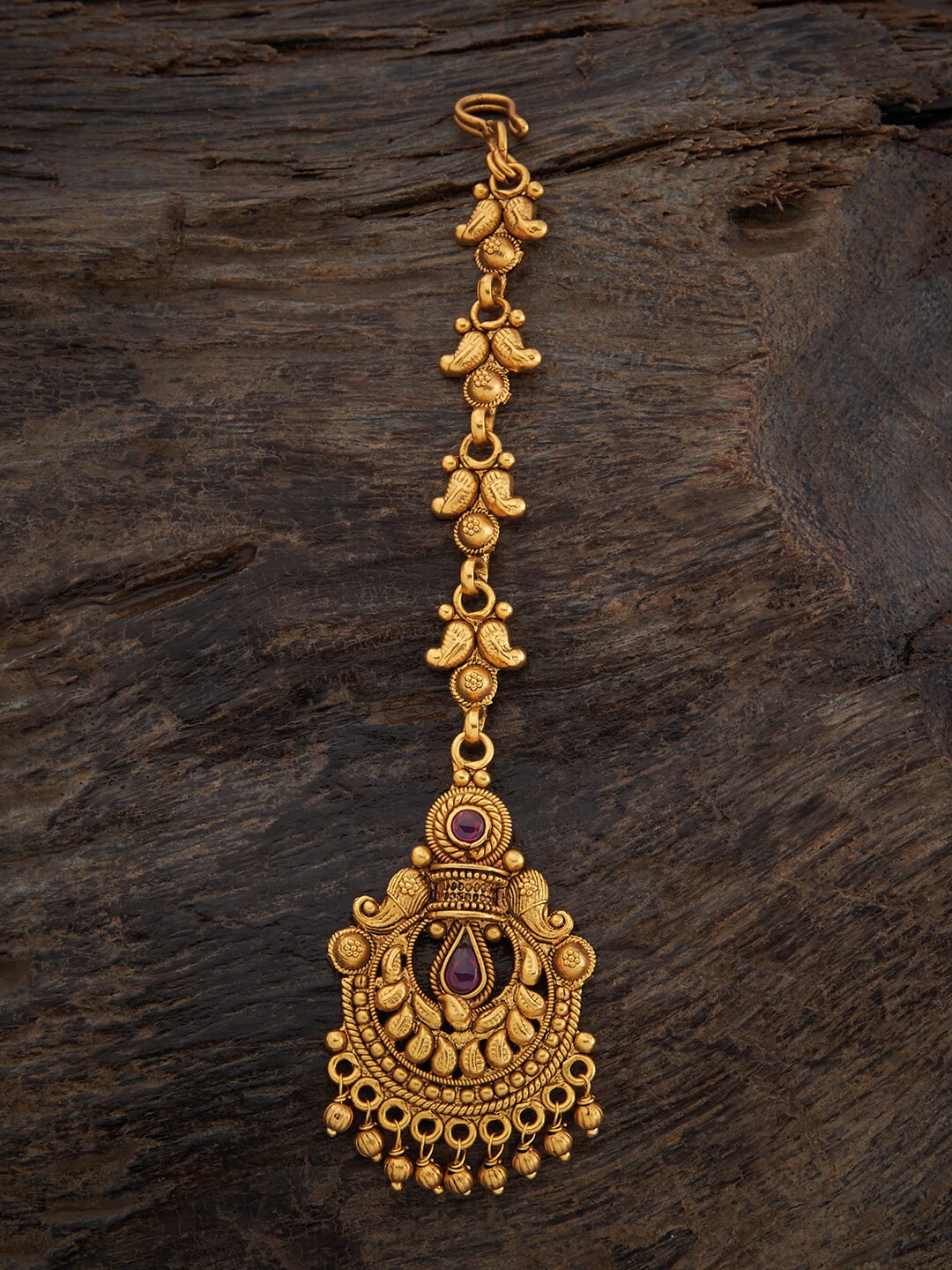 

Kushal's Fashion Jewellery Gold-Plated Maang Tikka