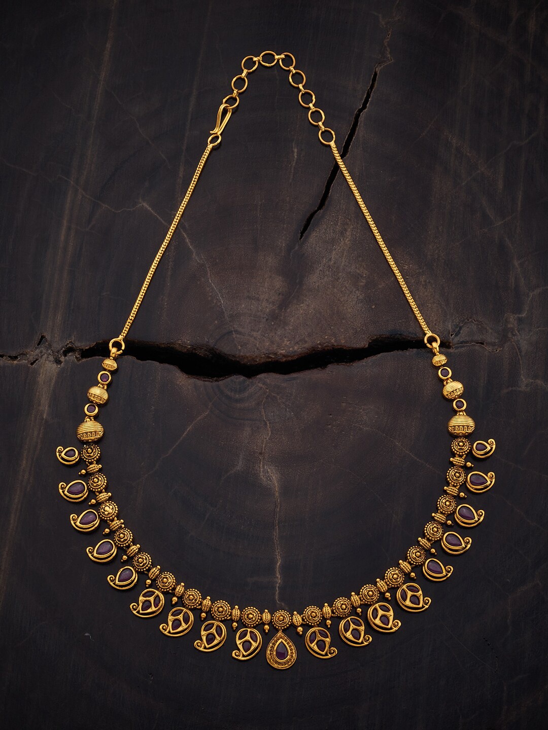 

Kushal's Fashion Jewellery Sterling Silver Gold-Plated Necklace