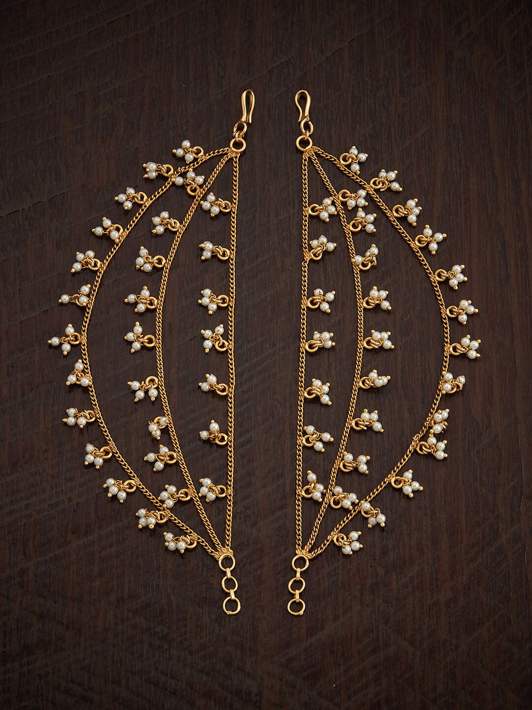 

Kushal's Fashion Jewellery Gold-Plated & Pearls Studded Layered Contemporary Matil