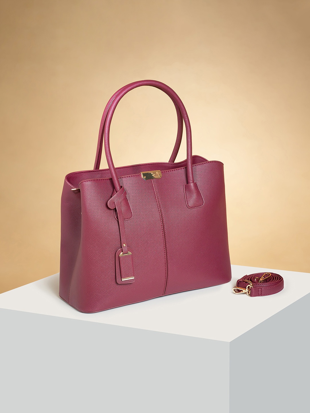 

Forever Glam by Pantaloons Structured Handheld Bag, Purple