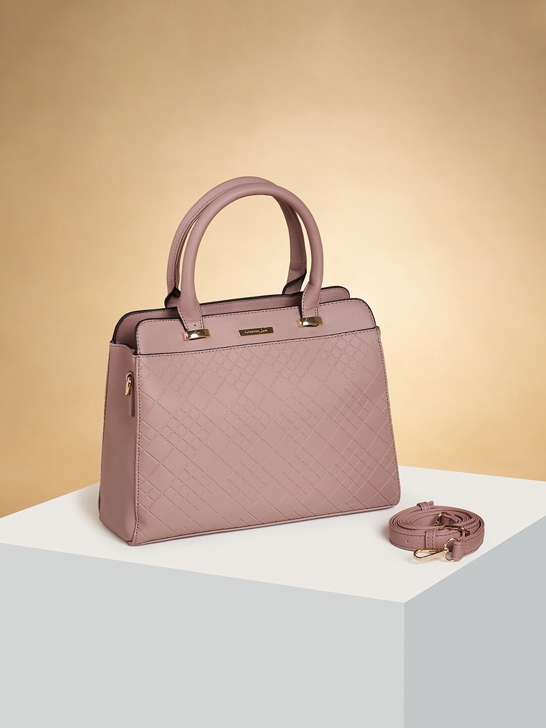 

Forever Glam by Pantaloons Structured Handheld Bag, Pink