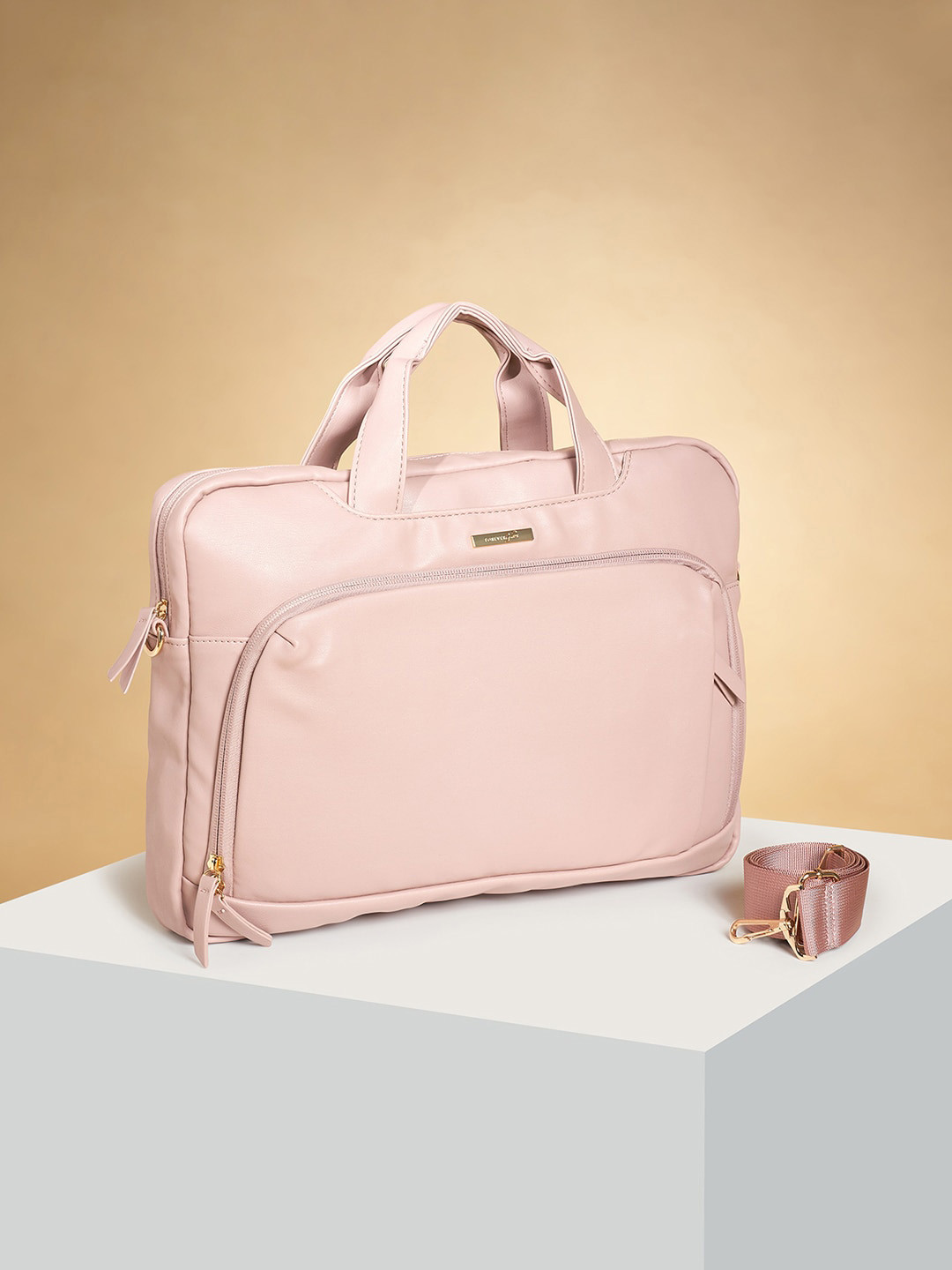 

Forever Glam by Pantaloons Structured Handheld Bag, Pink