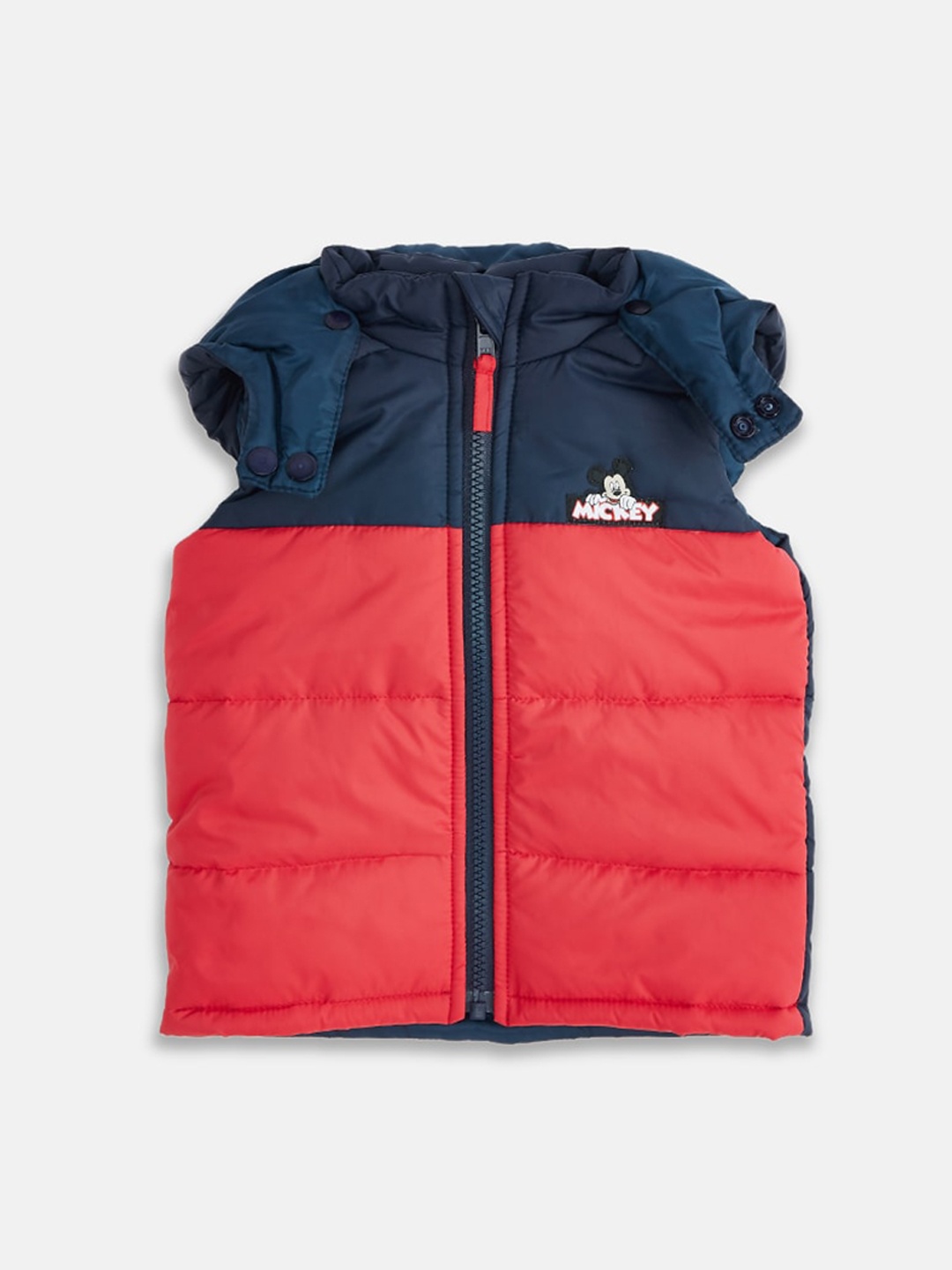 

Pantaloons Baby Infants Boys Colourblocked Padded Jacket, Red