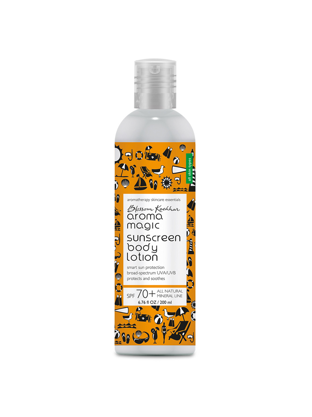 

Aroma Magic Sunscreen Body Lotion with SPF 70+ - 200 ml, White