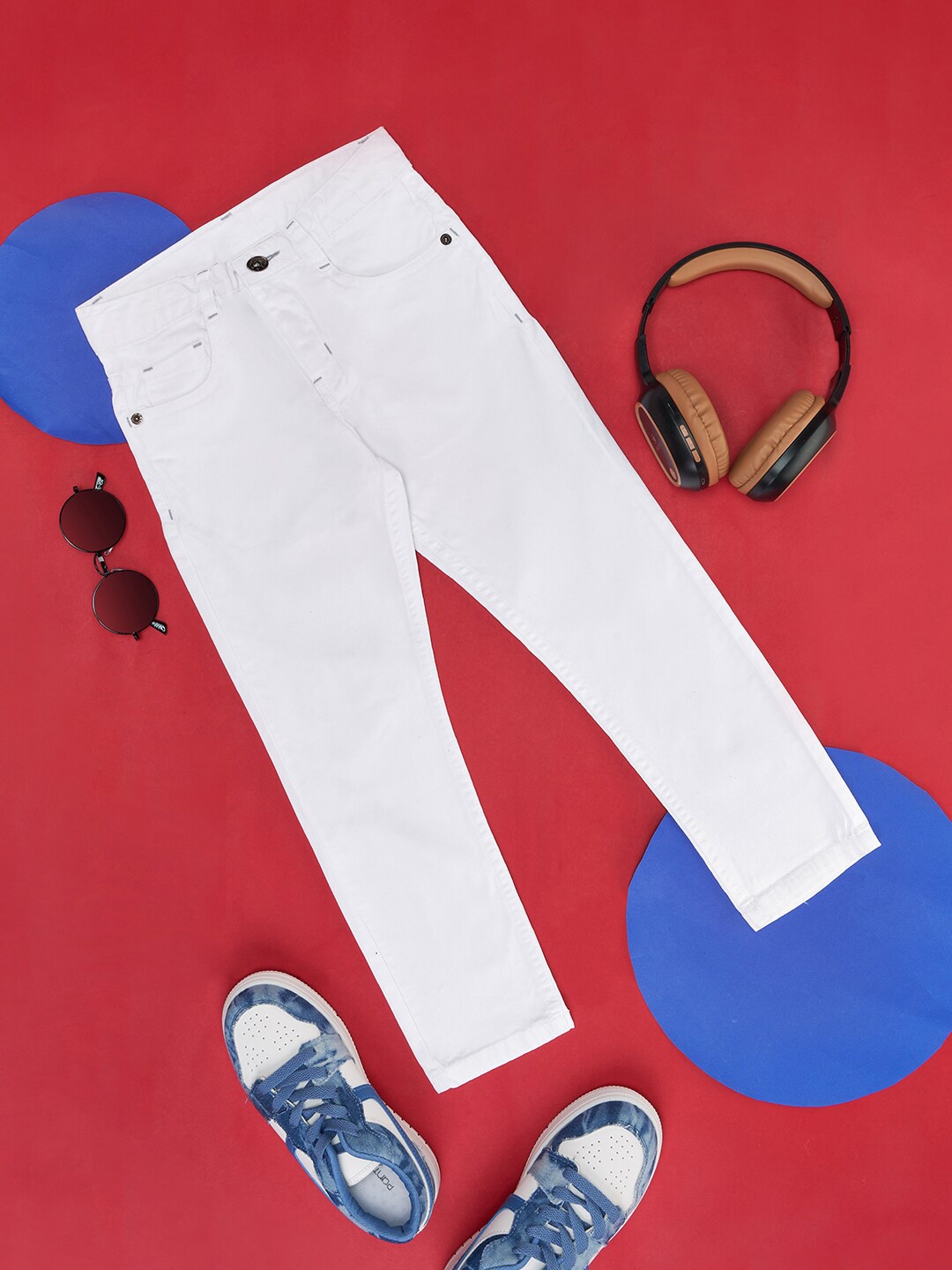

Pantaloons Junior Boys Regular Fit Mid-Rise Stretchable Jeans, White