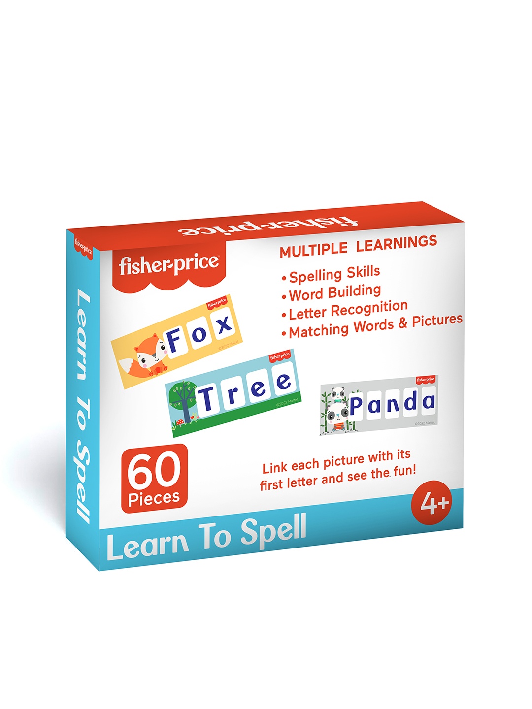 

Fisher-Price 60 Pieces Learn to Spell Puzzles For Age 4+ Years, White