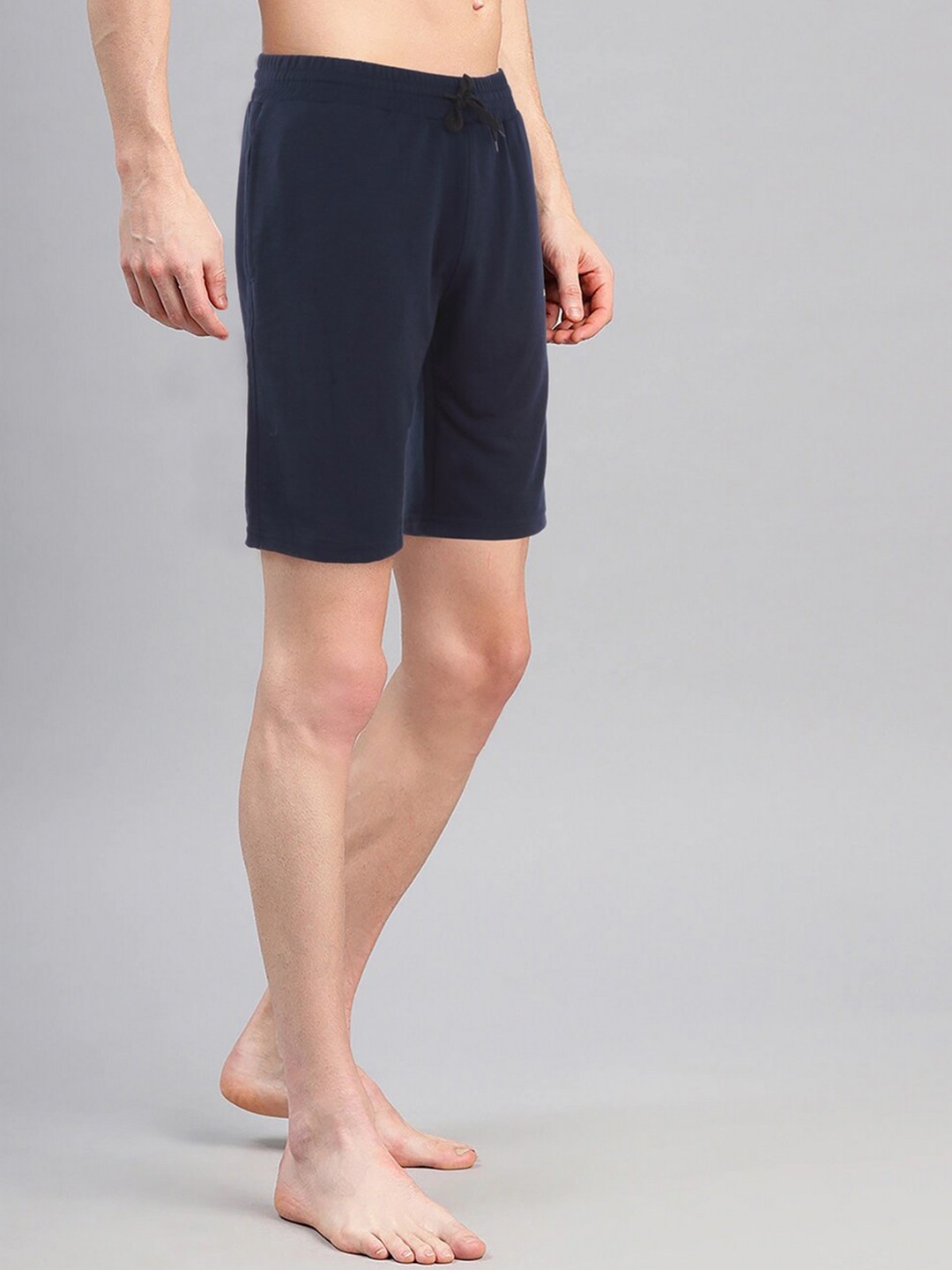 

AVOLT Men Slim Fit Antimicrobial Technology Cotton Shorts, Navy blue