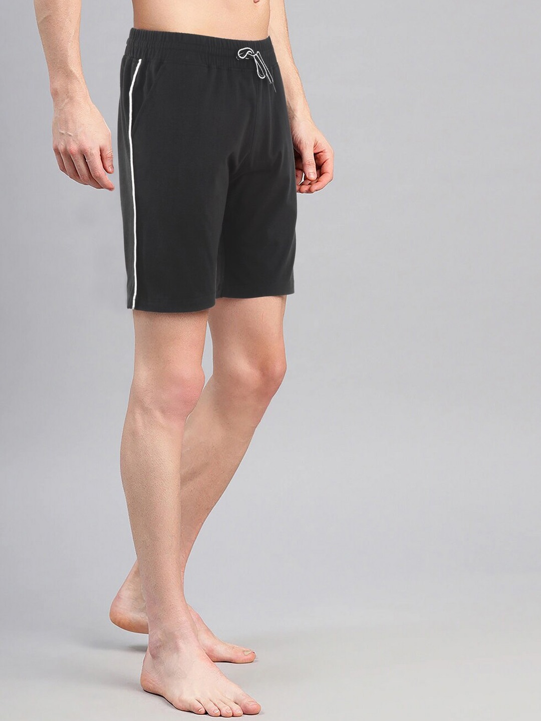 

AVOLT Men Slim Fit Antimicrobial Technology Cotton Shorts, Black