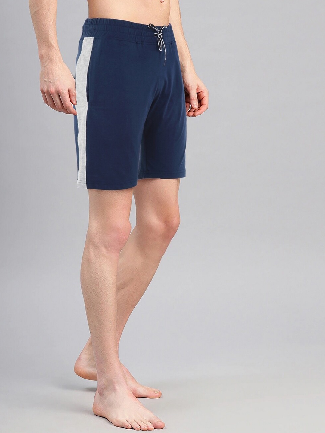 

AVOLT Men Blue Slim Fit Cotton Antimicrobial Sports Shorts
