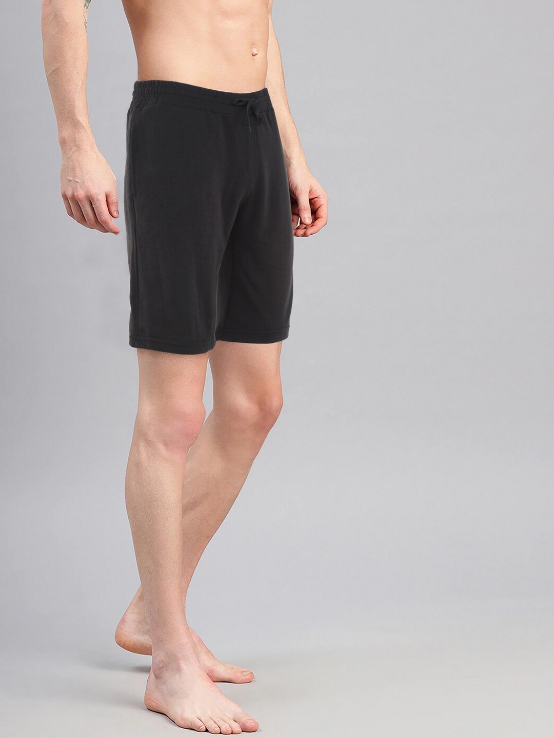 

AVOLT Men Slim Fit Antimicrobial Technology Cotton Sports Shorts, Black