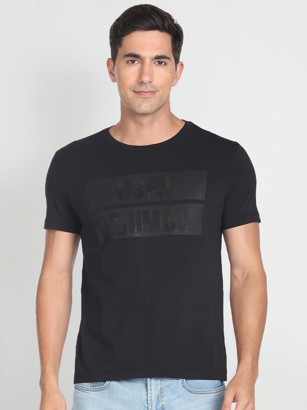 

U.S. Polo Assn. Denim Co. Polo Collar Slim Fit T-shirt, Black