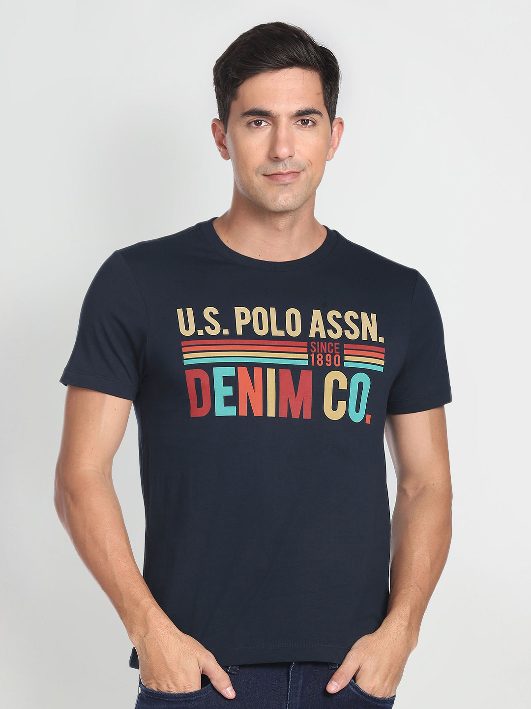 

U.S. Polo Assn. Denim Co. Polo Collar Cotton Slim Fit T-Shirt, Off white