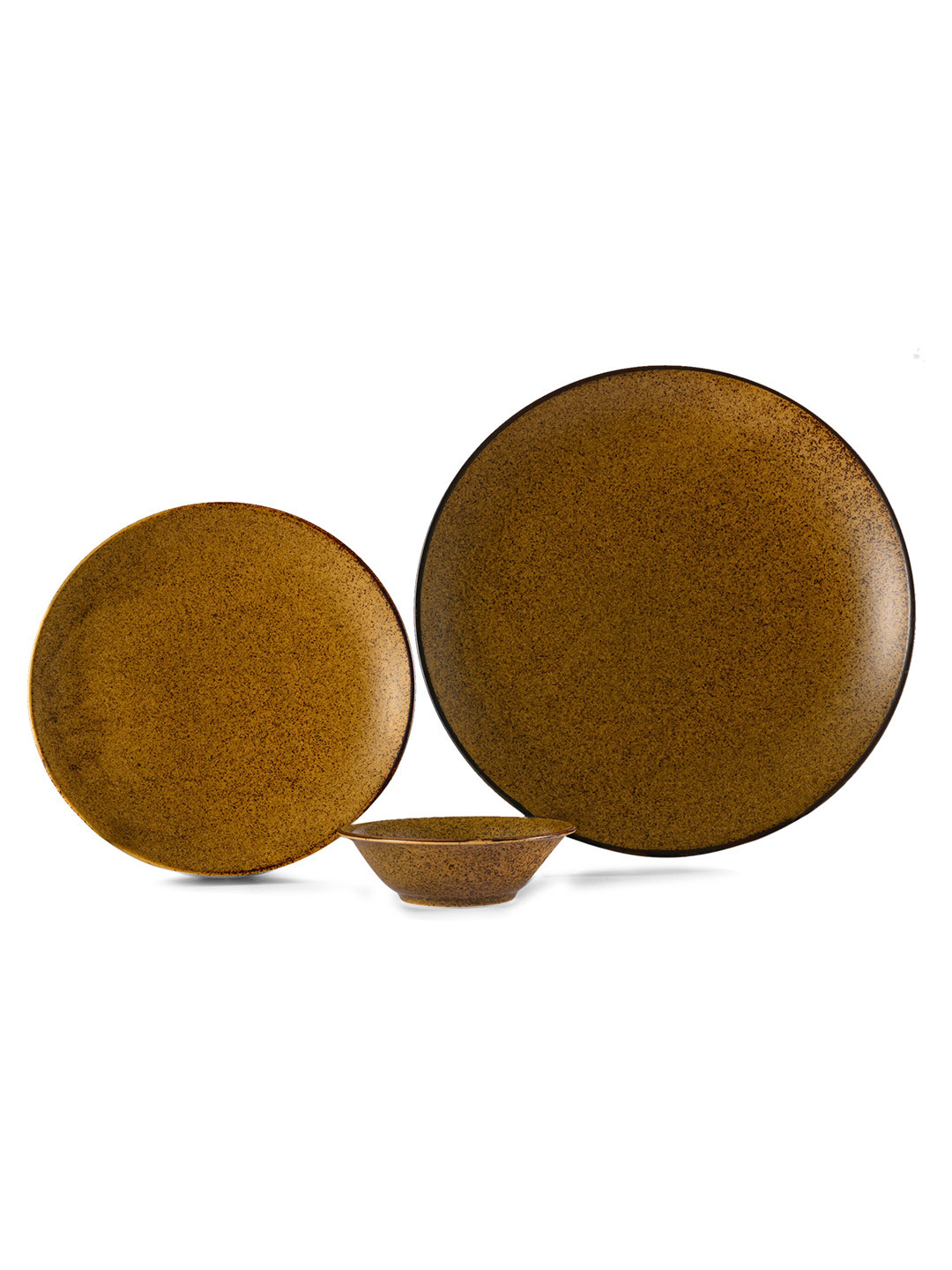

Hitkari Brown 18 Pieces Printed Porcelain Matte Dinner Set