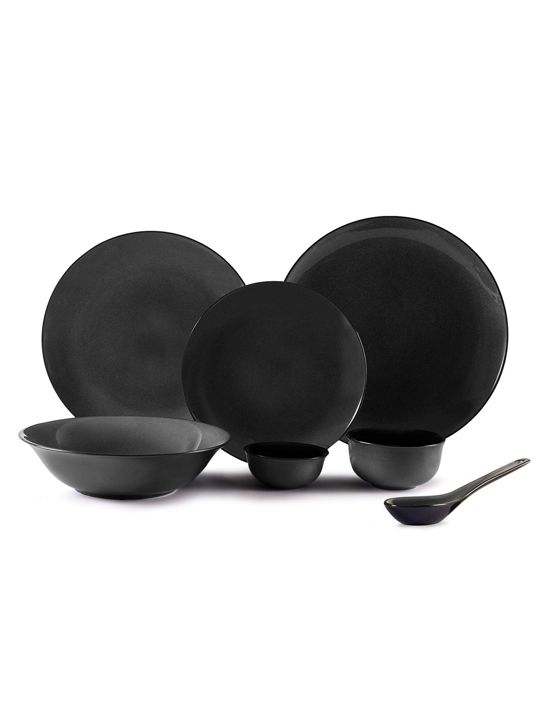 

Hitkari Black 33 Pieces Porcelain Matte Dinner Set