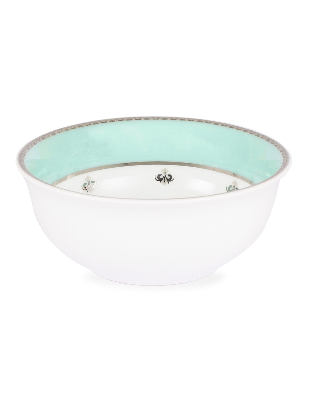 

Hitkari White 6 Pieces Printed Porcelain Matte Bowls