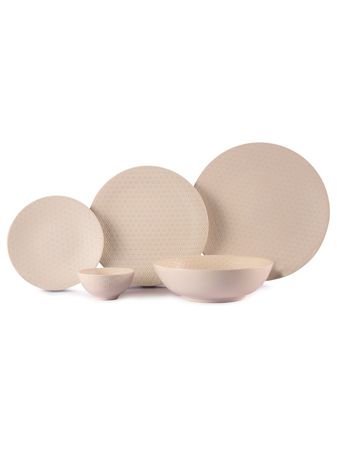 

Hitkari Coffee Brown 21 Pieces Printed Porcelain Matte Dinner Set