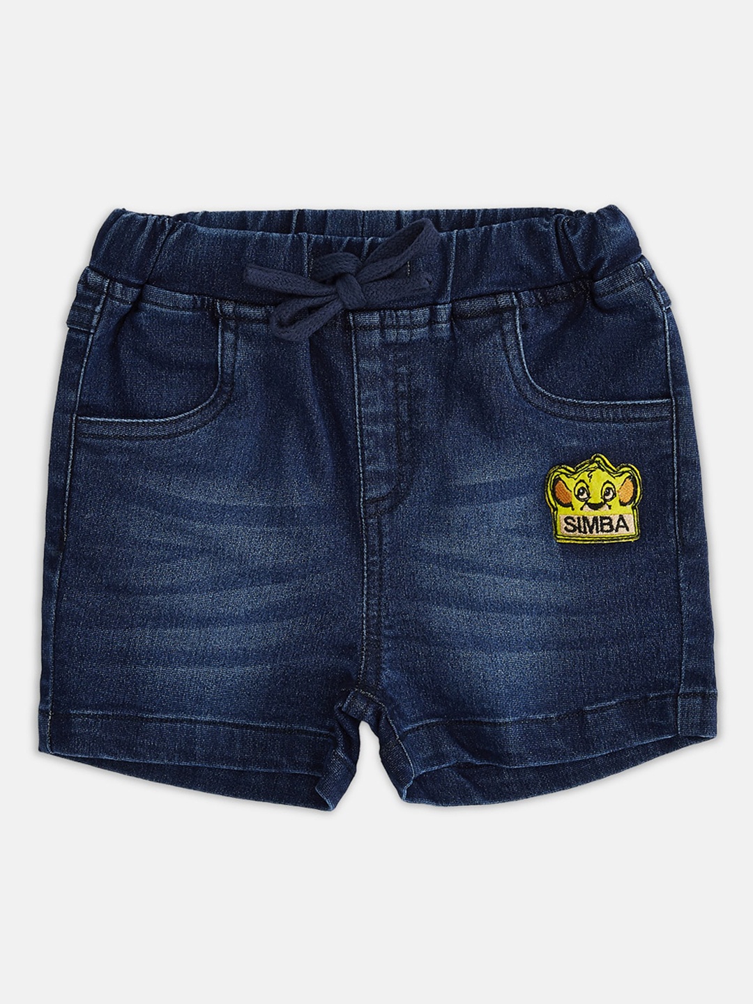 

Pantaloons Baby Boys Grey Melange Washed Lion King Denim Shorts Technology