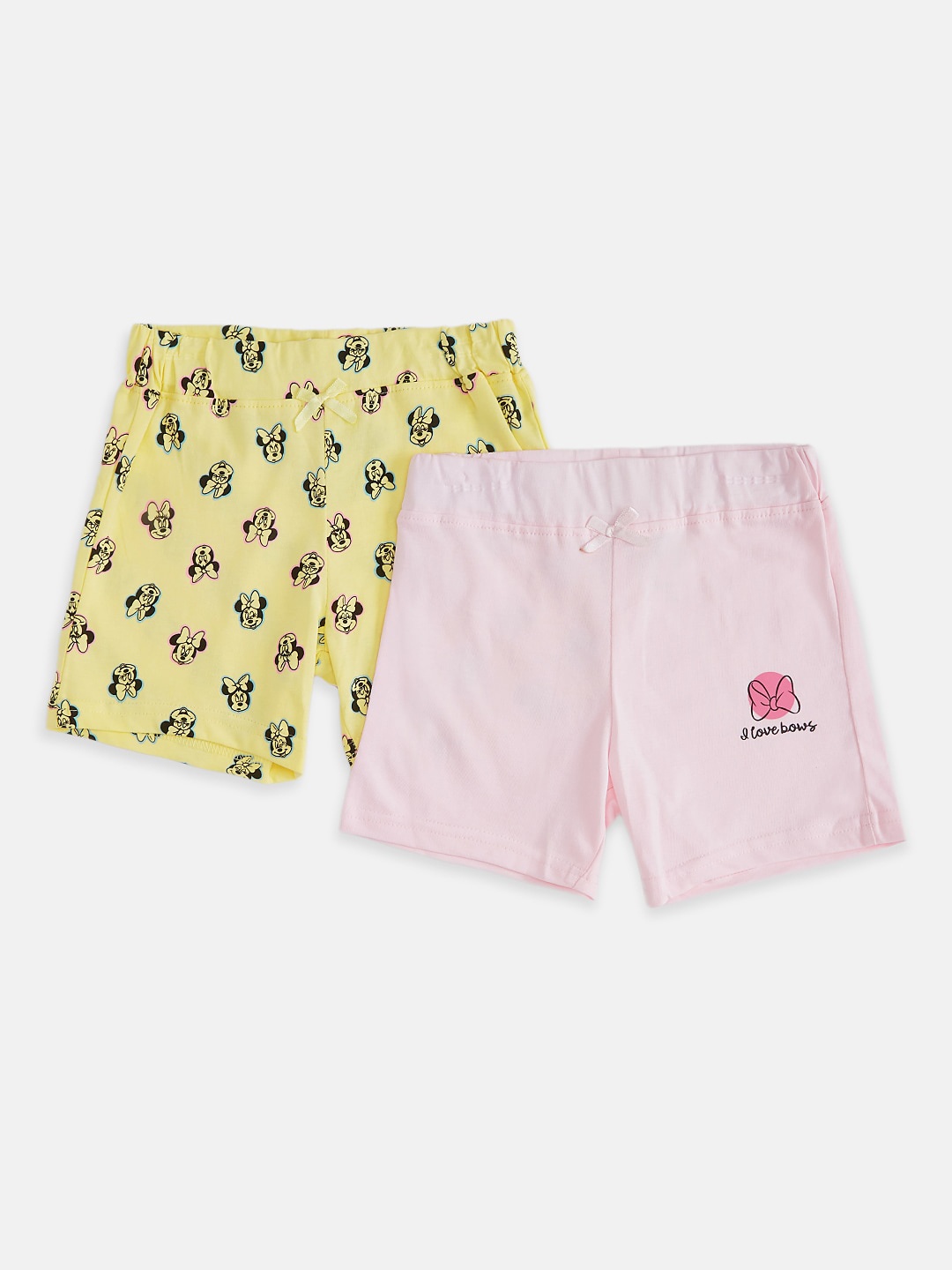 

Pantaloons Baby Girls Pack of 2 Cotton Shorts, Pink