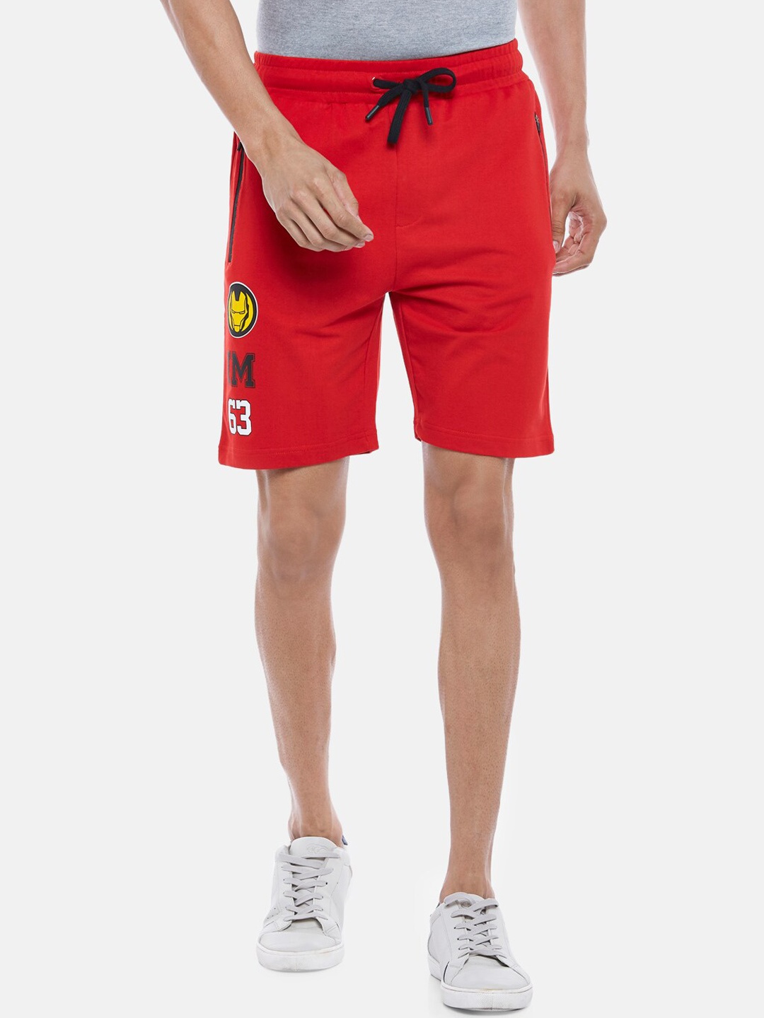 

SF JEANS by Pantaloons Men Slim Fit Cotton Shorts, Red