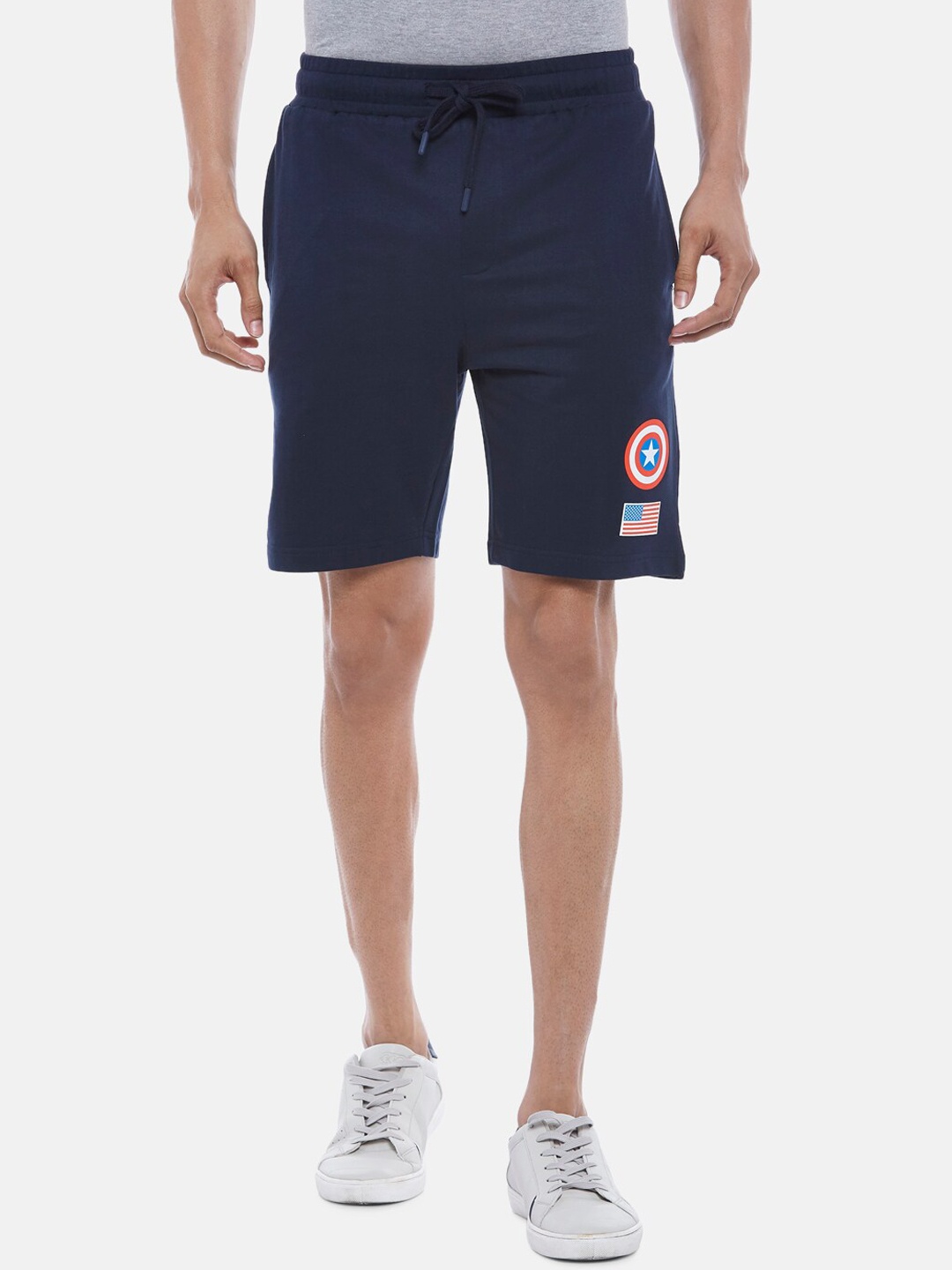 

SF JEANS by Pantaloons Men Slim Fit Cotton Shorts, Navy blue