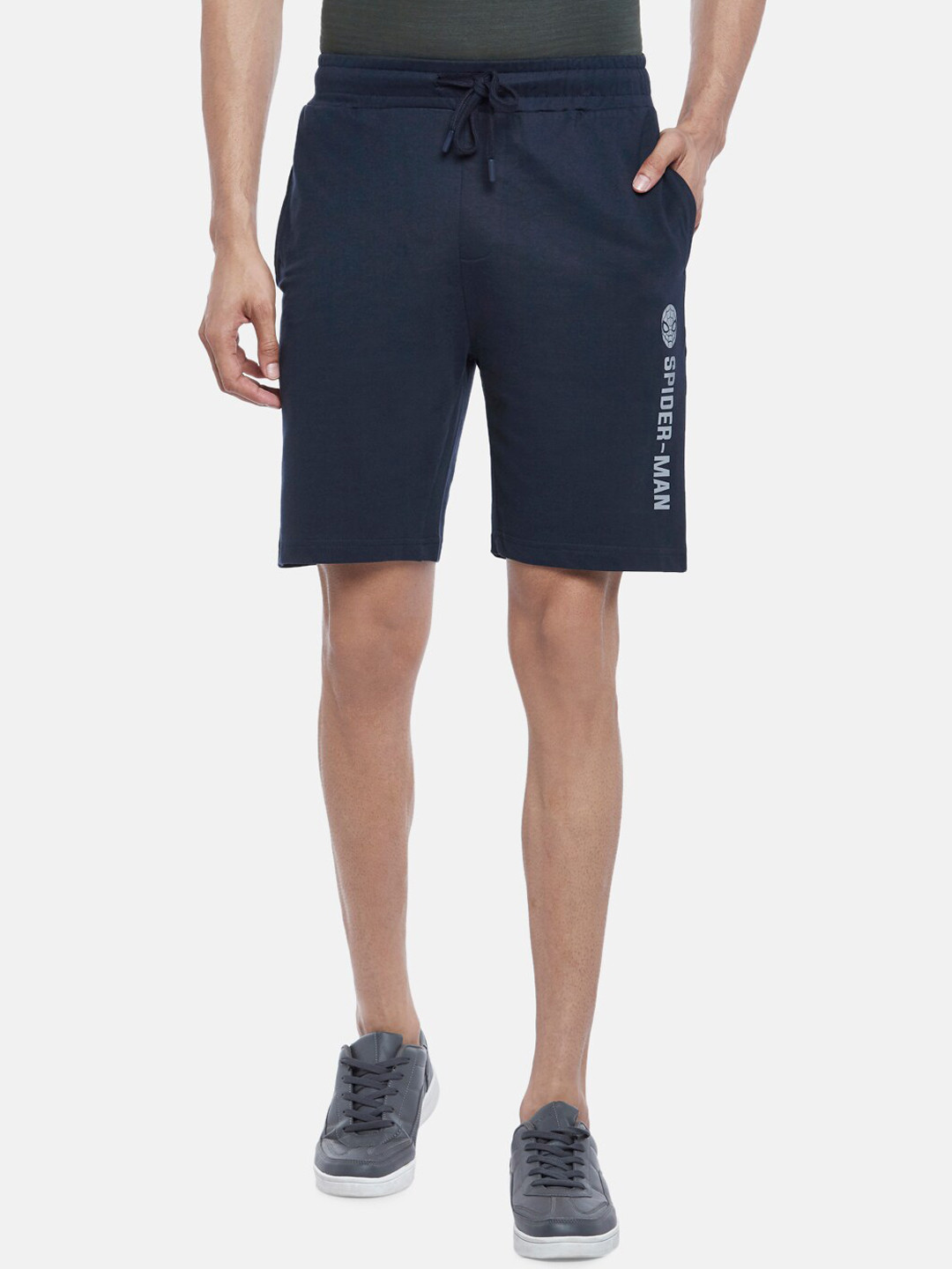

SF JEANS by Pantaloons Men Slim Fit Cotton Shorts, Navy blue