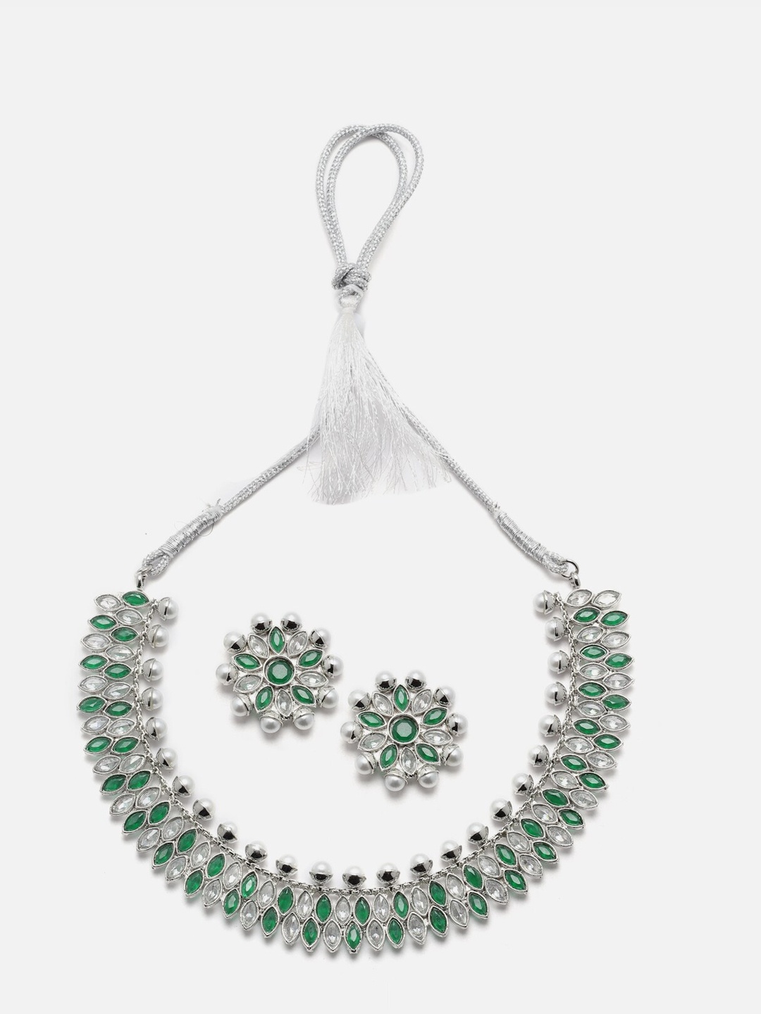 

Anouk Silver Plated AD Necklace & Earrings