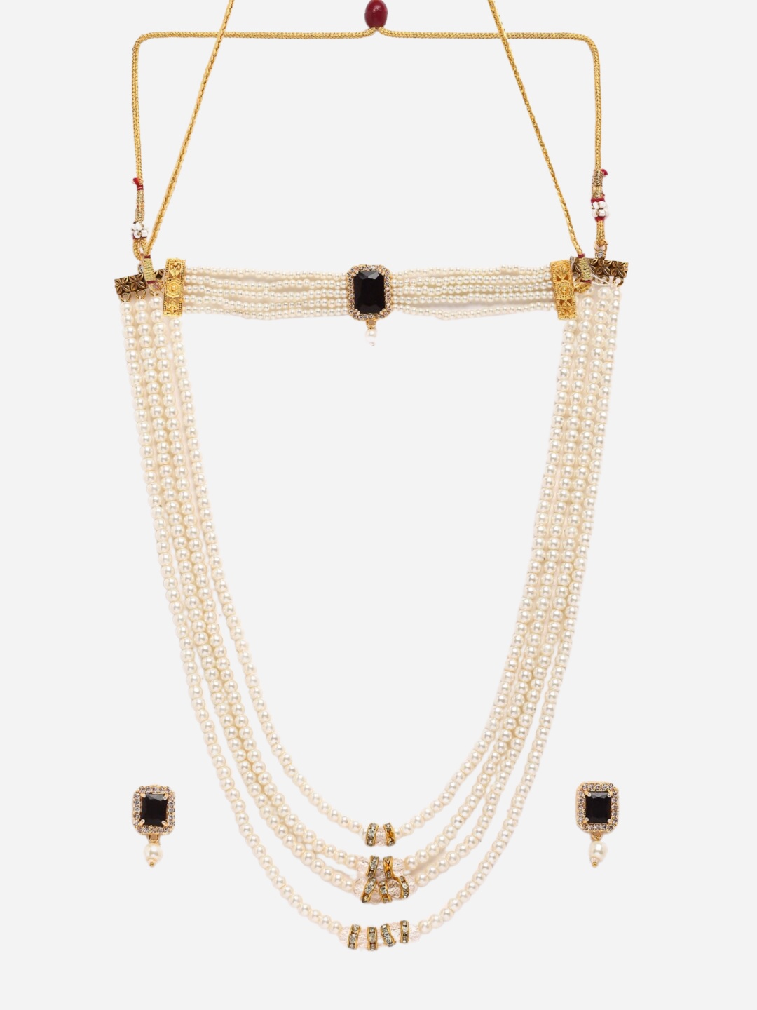 

Anouk Gold-Plated Stone-Studded Layered Necklace Jewellery Set