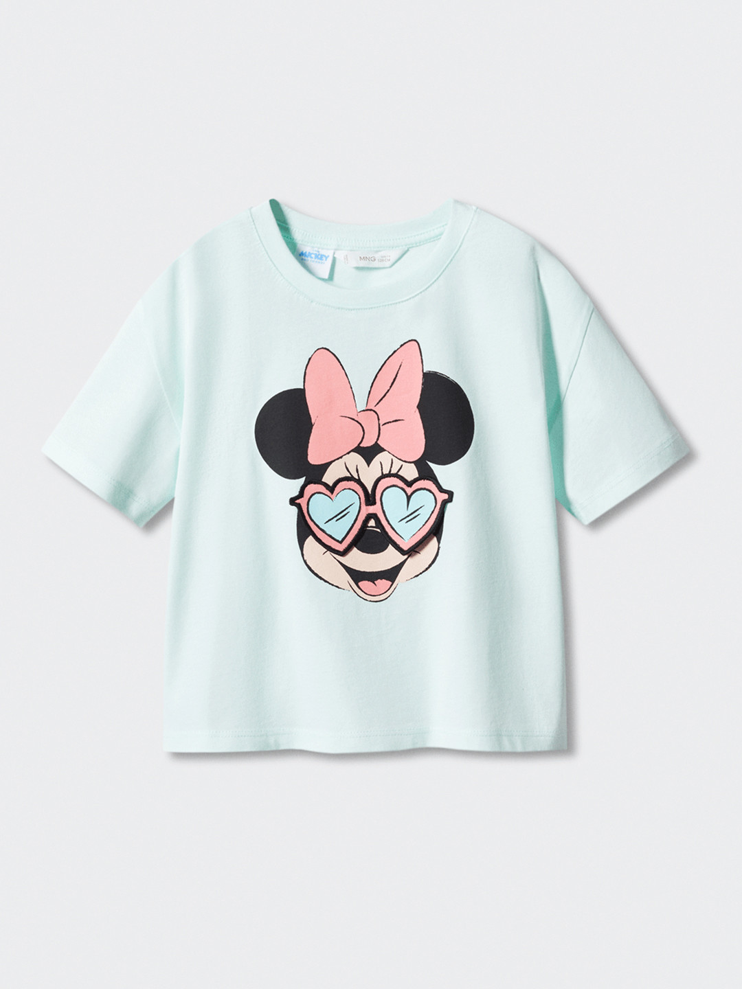 

Mango Kids Girls Minnie Mouse Print Pure Cotton T-shirt, Blue