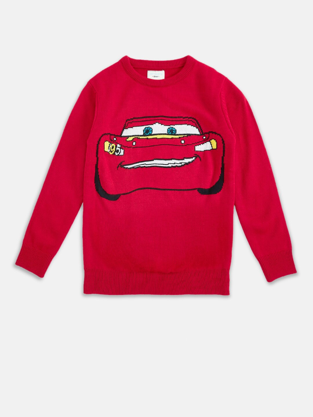 

Pantaloons Junior Boys Graphic Printed Acrylic Pullover, Red