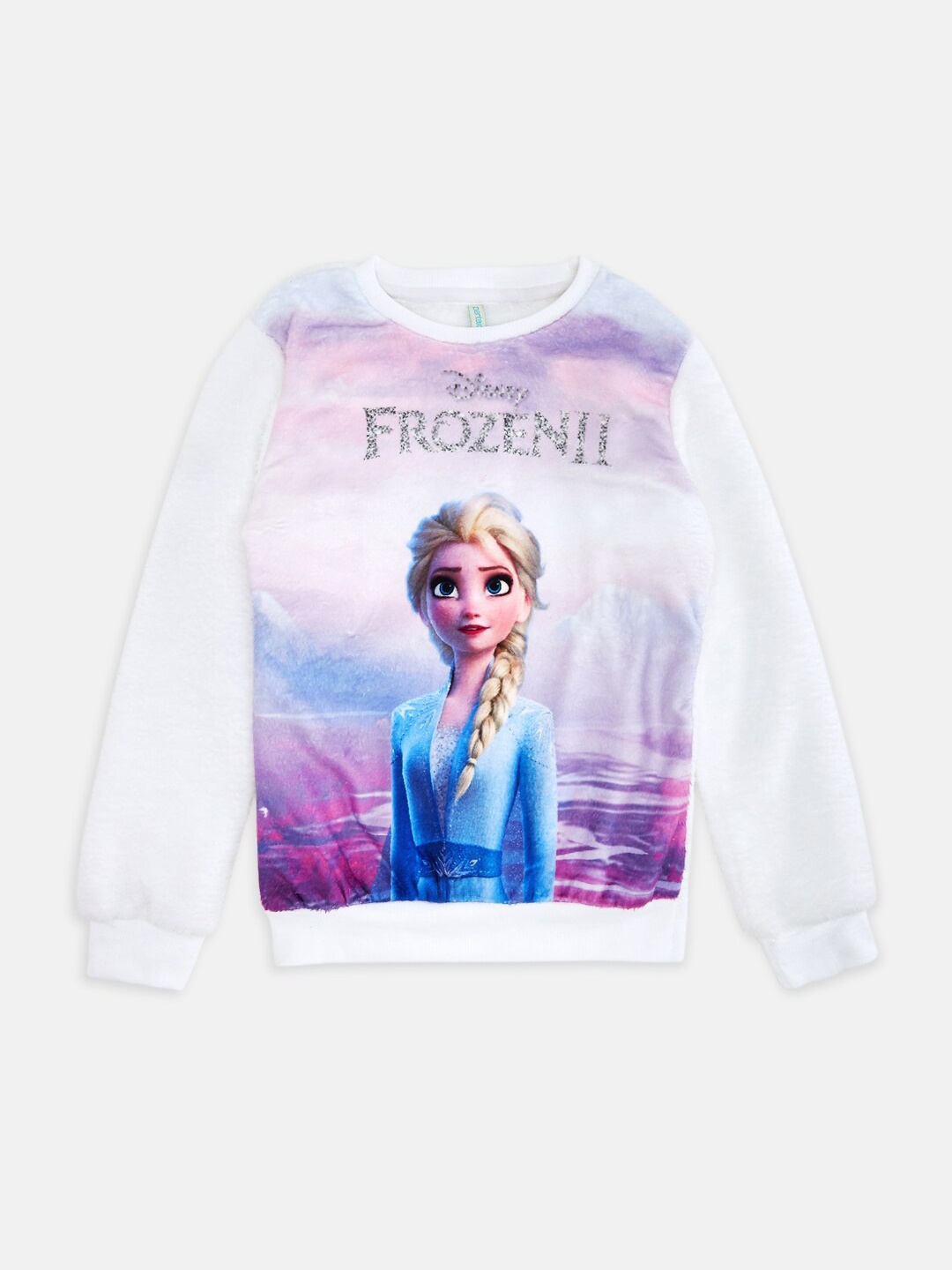 

Pantaloons Junior Girls Elsa Printed Woolen Pullover Sweatshirt, Off white