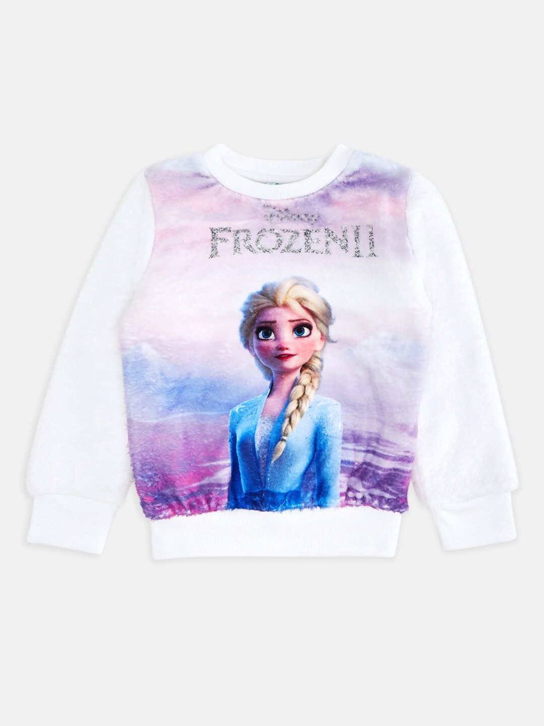 

Pantaloons Junior Girls Elsa Printed Woolen Pullover Sweatshirt, Off white