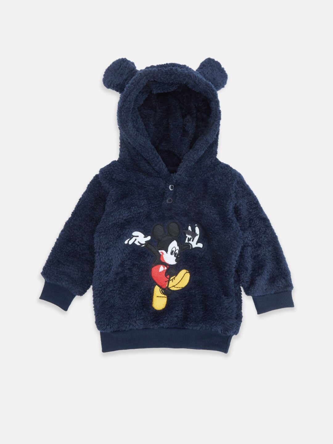 

Pantaloons Baby Infant Boys Mickey Mouse Printed Sweatshirt, Navy blue