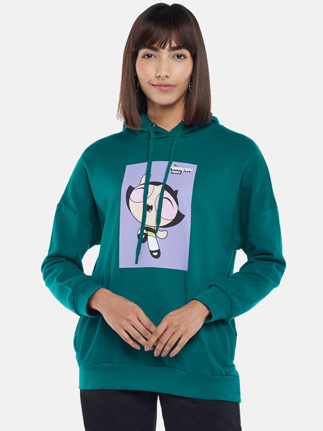 

Honey by Pantaloons Graphic Printed Cotton Sweatshirt, Teal