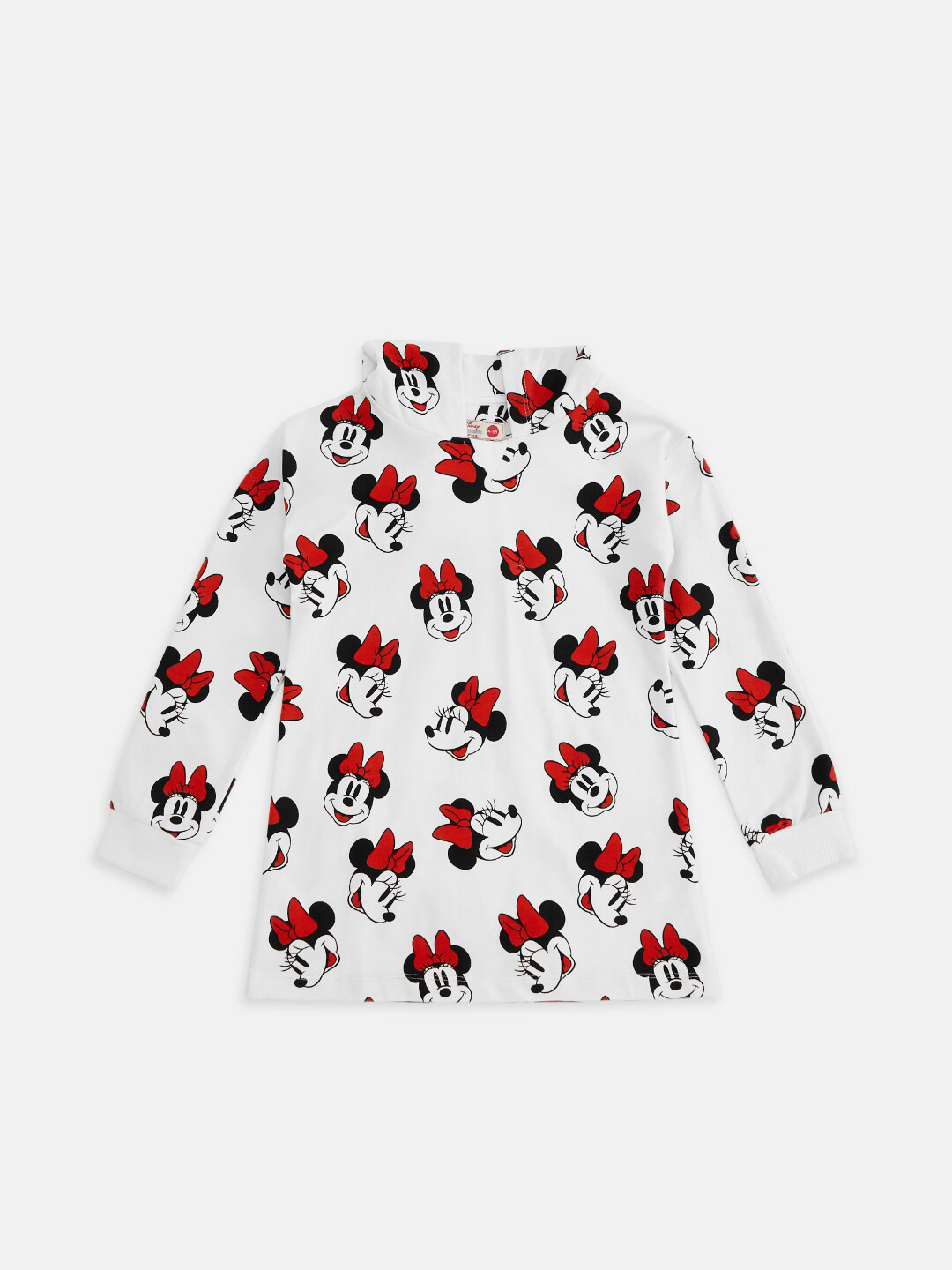 

Pantaloons Junior Girls Mickey Mouse Printed Hooded Cotton Sweatshirt, White