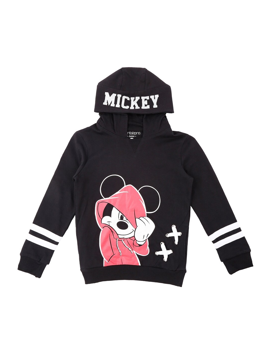 

Pantaloons Junior Girls Mickey Mouse Printed Sweatshirt, Black