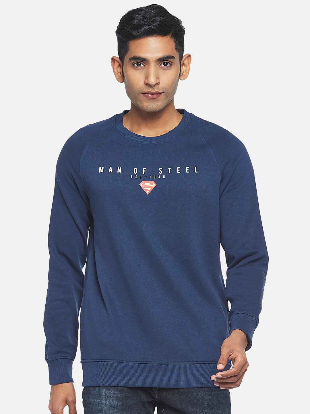 

SF JEANS by Pantaloons Typography Printed Long Sleeves Sweatshirt, Navy blue