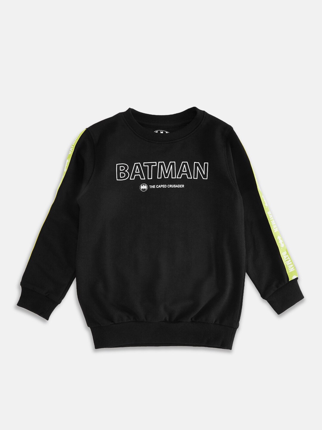 

Pantaloons Junior Boys Typography Printed Cotton Pullover Sweatshirt, Black