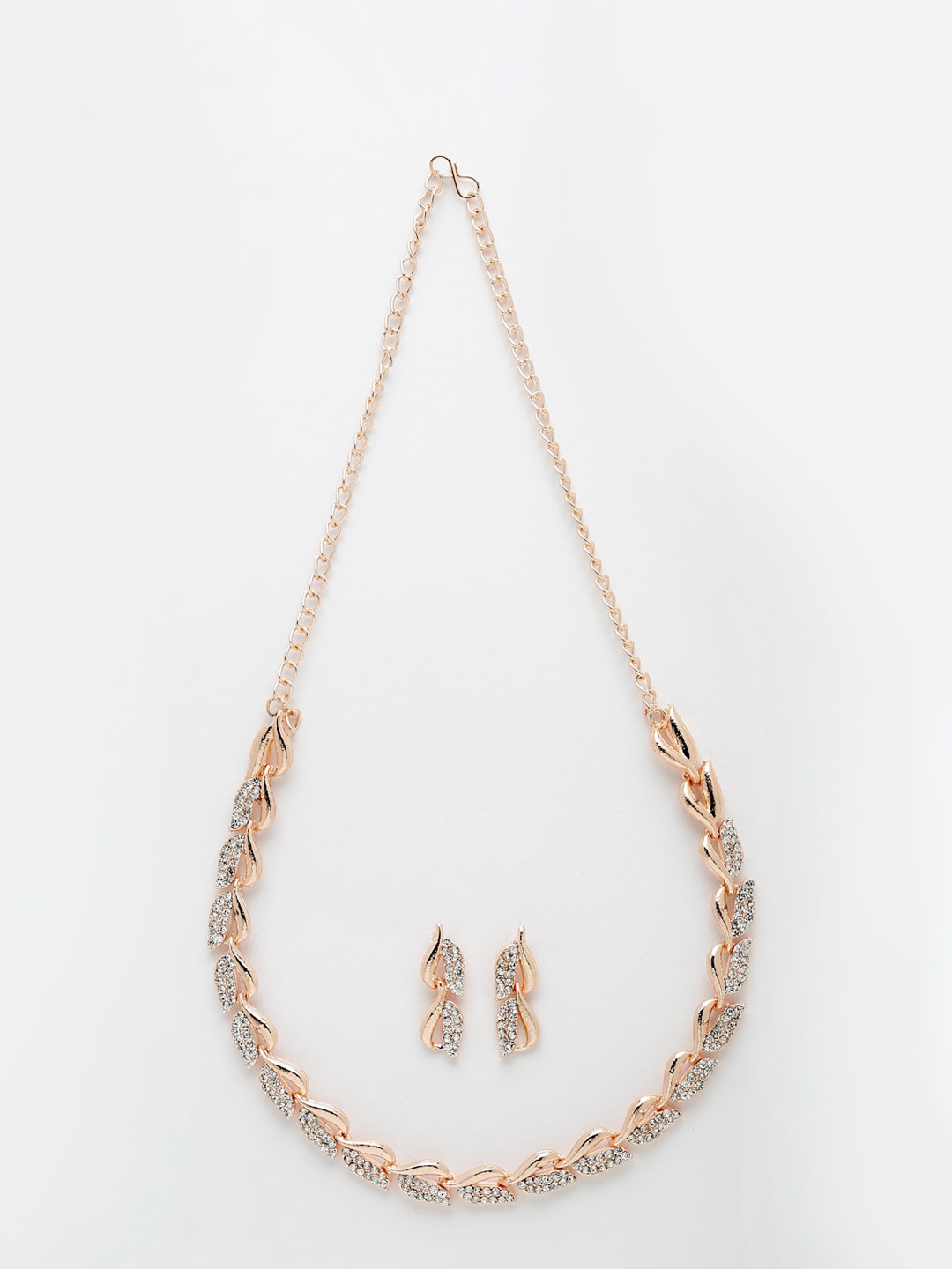 

Anouk Rose-Gold Plated CZ-Studded Necklace & Earrings