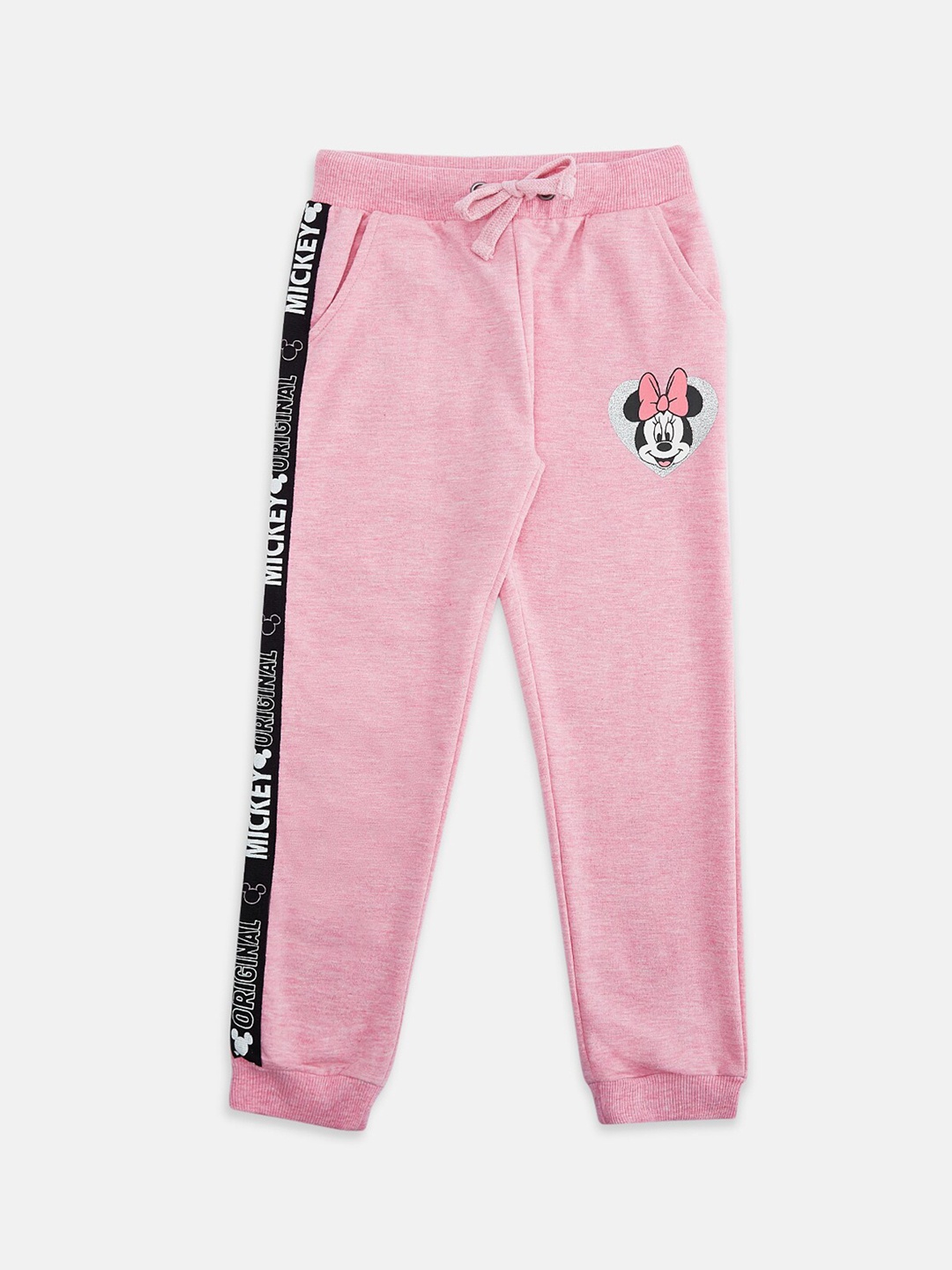 

Pantaloons Junior Girls Minnie Printed Cotton Joggers, Pink