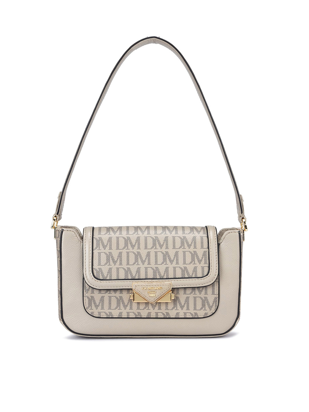 

Da Milano Textured Leather Structured Handheld Bag, Brown